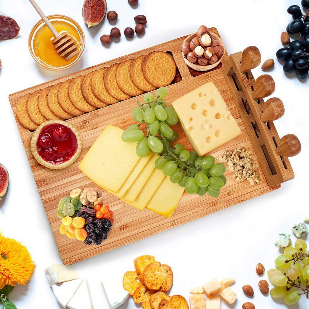 Cheese Board Set Charcuterie Serving Meat for Housewarming Kitchen Accs