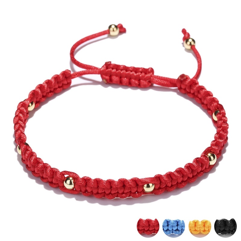 Handgemaakte Gevlochten Rode Draad Touw Charme Armbanden Voor Vrouwen Mannen Weven Touw Draad Armband Sieraden