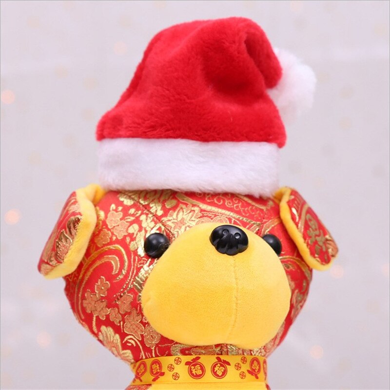 Dierbenodigdheden Kerst decoraties Huisdier Kerst Hoed Hond Hoed Kerstman Winter Warm Xmas Party Kerst Hoeden Warm Puppy Hoed