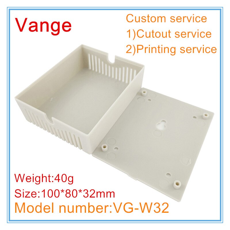 1pcs/lot wall-mount project box 100*80*32mm ABS plastic case enclosure for smoke alarm device