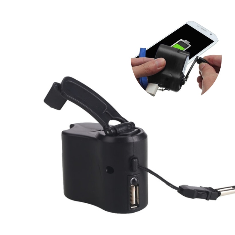 Portable Hand Crank Emergency Hand Power Dynamo Hand Crank USB Charging Charger For Iphone SANSUNG