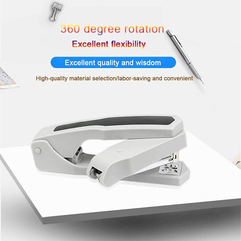 HUISHENG Swivel Stapler, Medium-Stitch Staplers,Desktop Stapler with Stapler and Staples for Office School HS2005-30