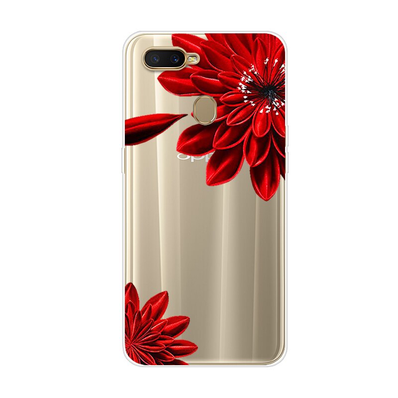 Für OPPO A5S/AX5S Fall Abdeckung 6,2 ''Klar Blume Gedruckt Weiche TPU Phone Cases Für OPPO AX5S EIN 5S Nette Silikon Zurück Abdeckung AX 5S