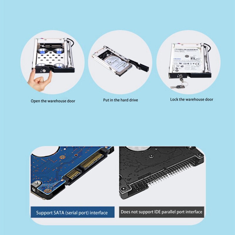 Boîte de rangement pour disque dur interne SSD, 2.5 pouces, pour ordinateur de bureau
