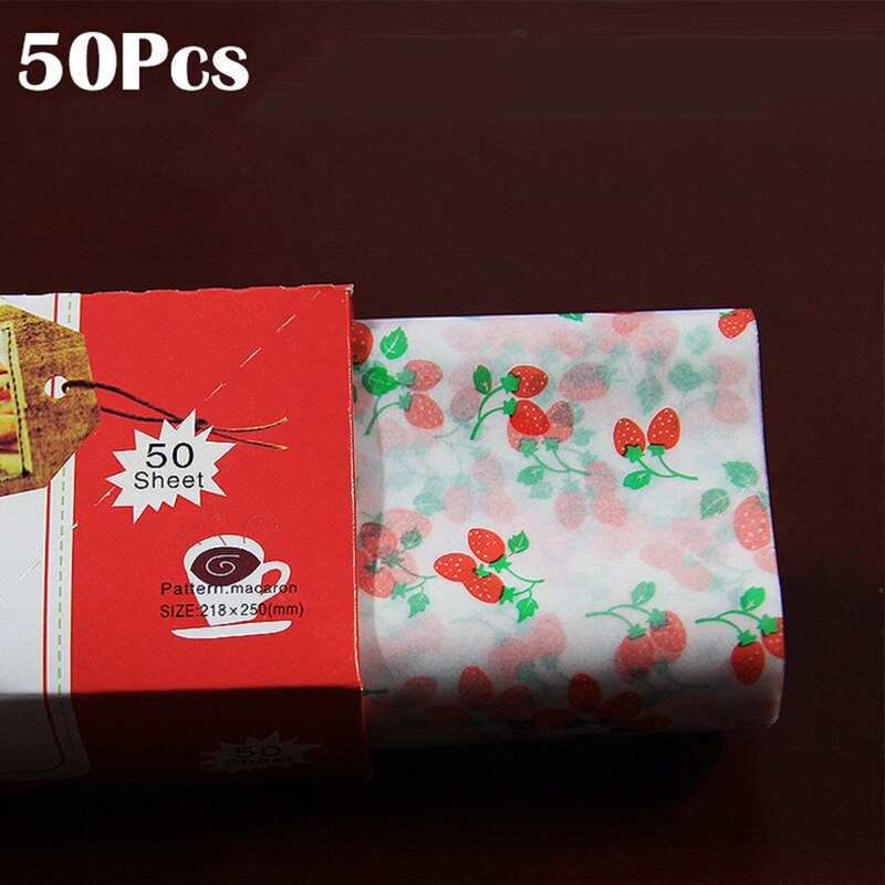 50 teile/los Wachs Papier Food Grade Food Fett Papier Wrapper Wrapper Papier für Sandwich Hamburger Frites Ölpapier Backen Werkzeuge
