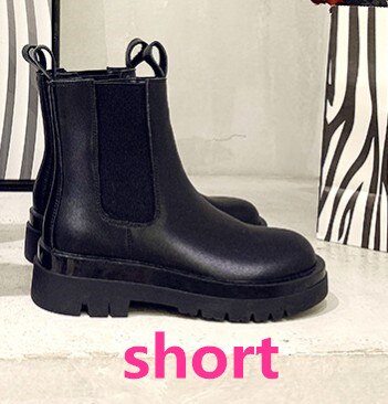 Chelsea leren laarzen met ronde neus voor dames, plateau laarzen voor dames, paardrijschoenen voor dames: Goud / 36