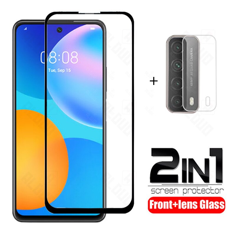 Gehärtetem glas für huawei P Smart glas screen protector kamera glas für huawei P smart Z p smart glas: 2in1 Full Protector / For P Smart Z