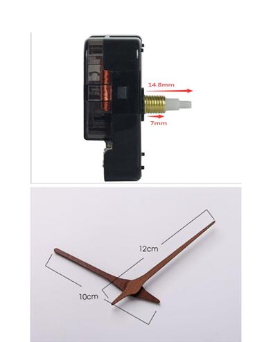 Quartz ur bevægelse mekanisme med krog diy reparation dele dele + træ visere