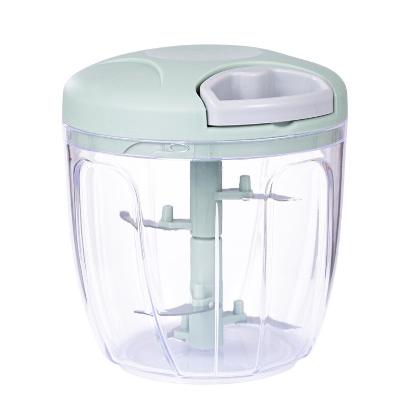 Køkkentilbehør løghakker manuel reb foodprocessor silcer shredder salatmaskine hvidløgspresser påskærer køkkenværktøj: Grøn stor