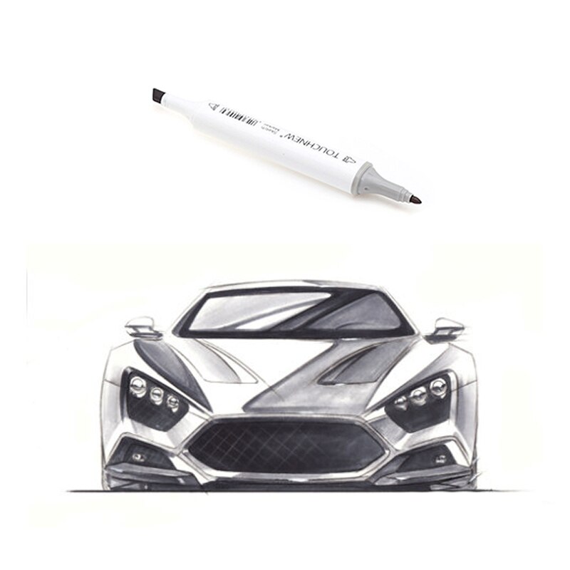 TOUCHNEW 6/12/30 kolory skali szarości markery artystyczne zestaw głowy dwukrotnie pisak robić szkicowania alkoholu tuszu na bazie neutralny szary tona dostaw sztuki