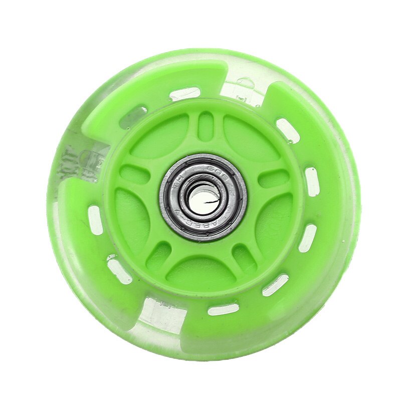 80mm Scooter Wheel LED Wheel Flash Light Up Wheel with 2 ABED-7 Bearings for Mini Micro Scooter 5 Colors: Green