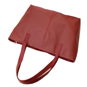 frauen Handtaschen Einfache Weichen Trage Tasche Große Kapazität Schulter Taschen Licht PU Leder Schwarz Rot Damen Casual Einkaufstaschen: B01