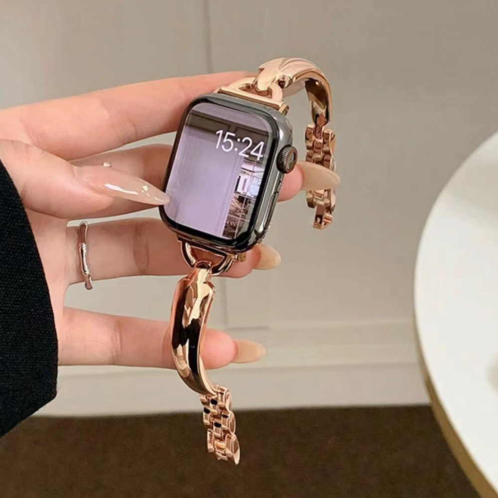 Starlight-armband för apple watch ultra 10 9 8 7 6 se 5 metallarmband för iwatch series 46mm 41 49mm 40 38 42mm 44 45 damarmband: Xxxl / Svart gul