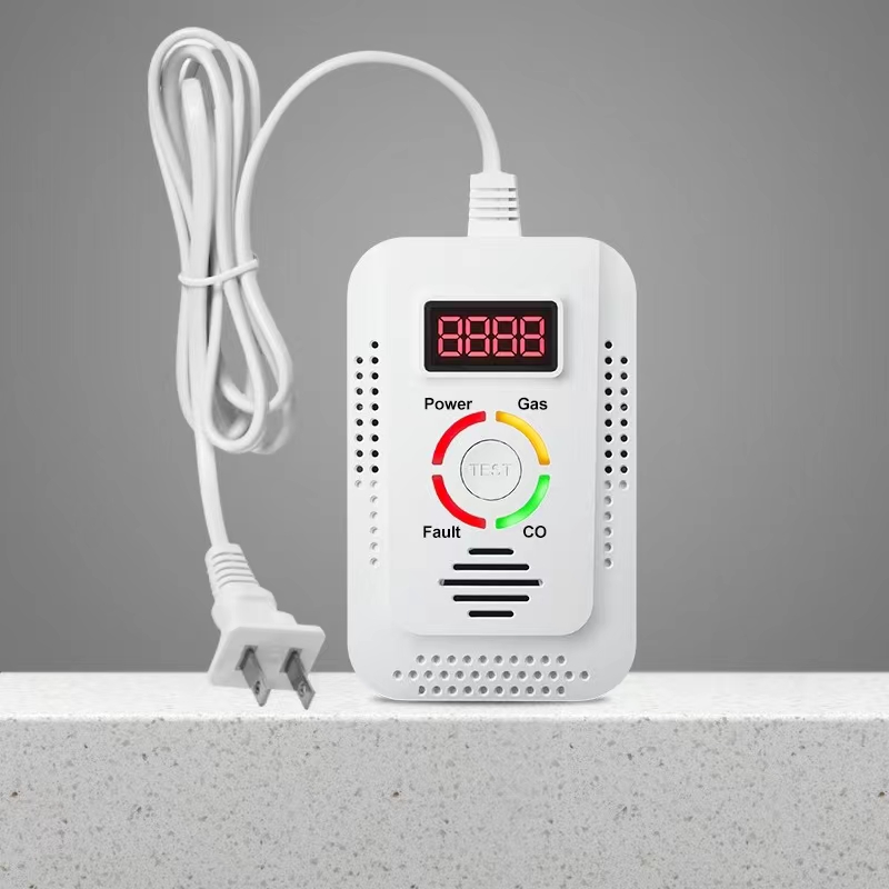 Détecteur de Gaz Naturel et de Monoxyde de Carbone, Détecteur de Fuite de Gaz Combusemballages, Moniteur pour Gaz, Co, Méthane (CH4) dans la Cuisine: YELLOW