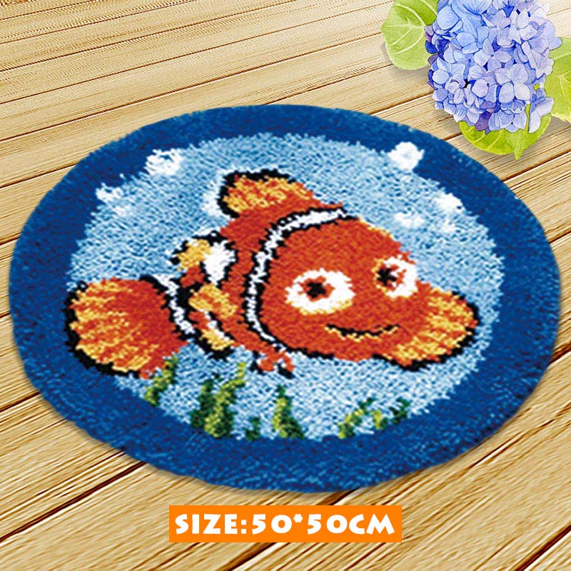 Cartoon Bear Latch Hook Rug Kits Crochet Hook Embroidery for Felting Cross Stitch Thread Embroidery Kit Stitch Thread Carpet DIY: AZD017