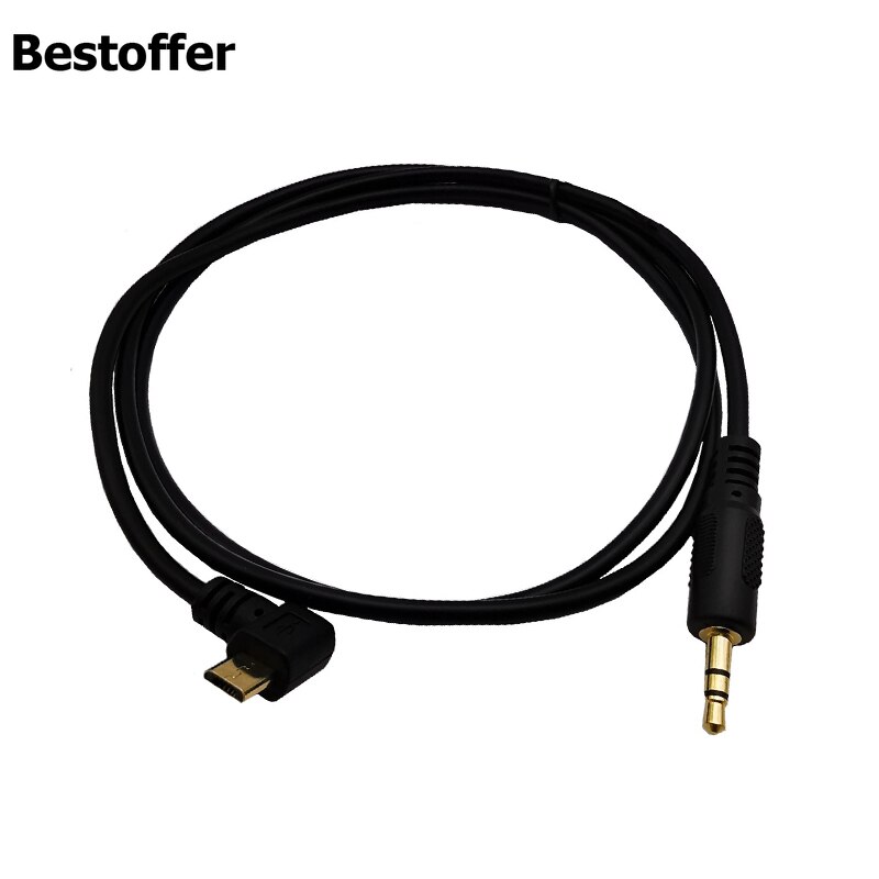 DC 3.5mm Stereo to Micro USB 5Pin Male AUX Adapter Convertor Cable For MP3 MP4