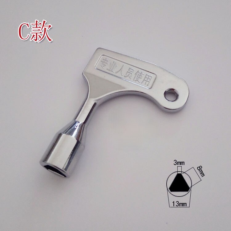 Triangle Key Lock Elevator Key Door Multifunction Electric Cabinet Keys Universal Key: suoju01hj-47x60mm