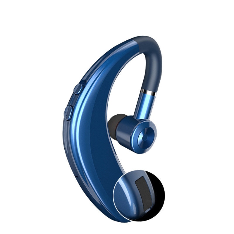 Nouveaux écouteurs sans fil Bluetooth (pas TWS)hifi 9D stéréo mains libres réduction du bruit casque d'affaires HD micro écouteurs: blue