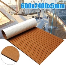 600x2400x5mm Brown Black Self-Adhesive Boat Decking Sheet EVA Foam Faux Teak Decking Marine Flooring Sheet