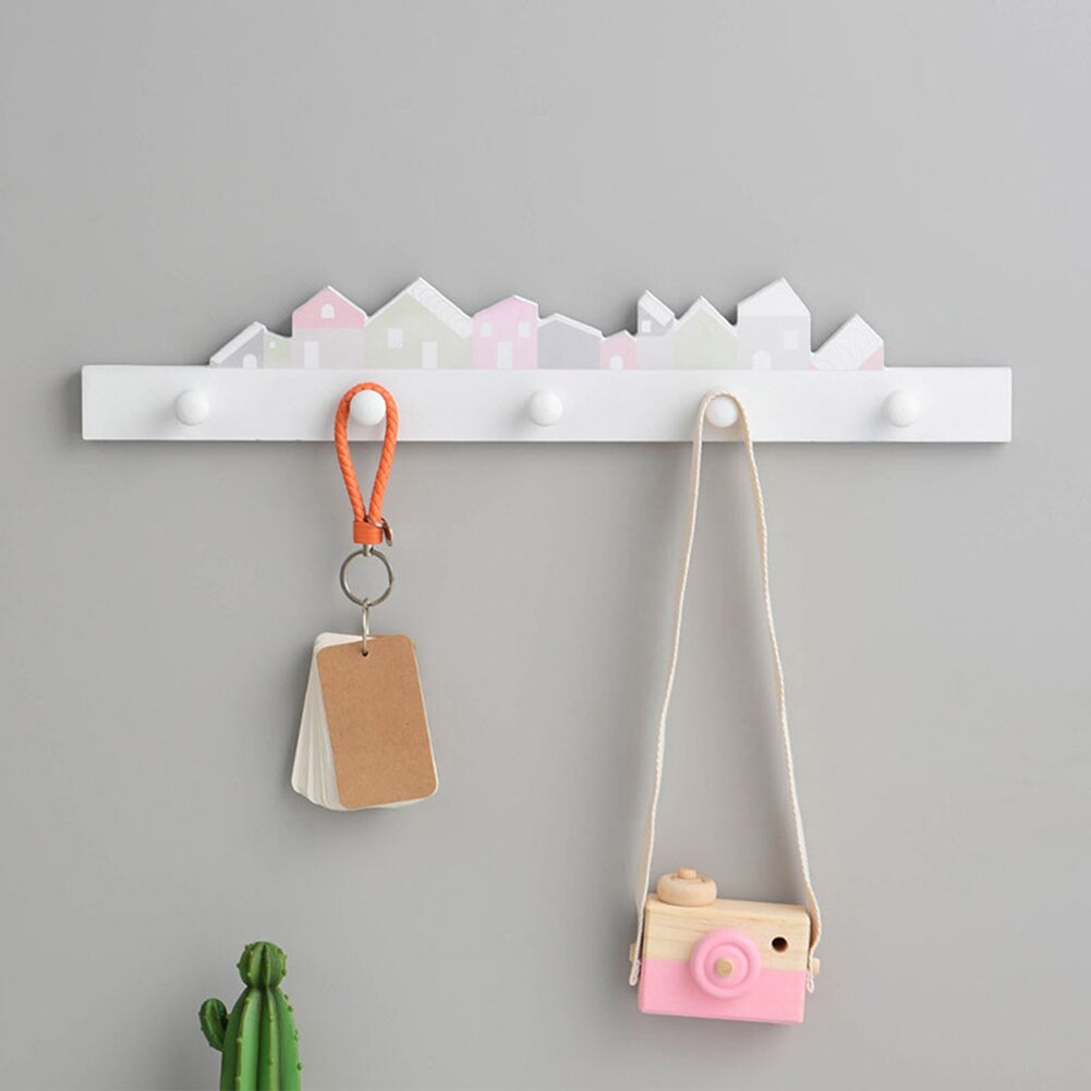Nordic Stijl Cartoon Hal Woonkamer Deur Eenvoudige Sleutel Kleding Haak Hanger Kinderkamer Decor Sleutel Opknoping Hanger Opslag Haak