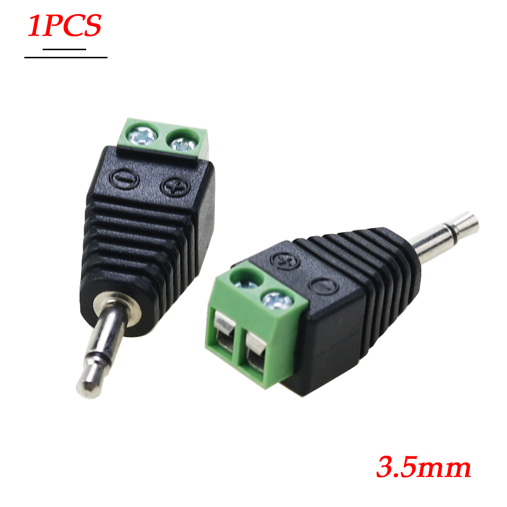1 Stuks 3.5Mm 6.3Mm Jack Connector Stereo Adapter 3.5Mm Audio Mono Kanaal Plug Naar Schroefaansluiting Audio Mono Kanaal Stekker: Army Green