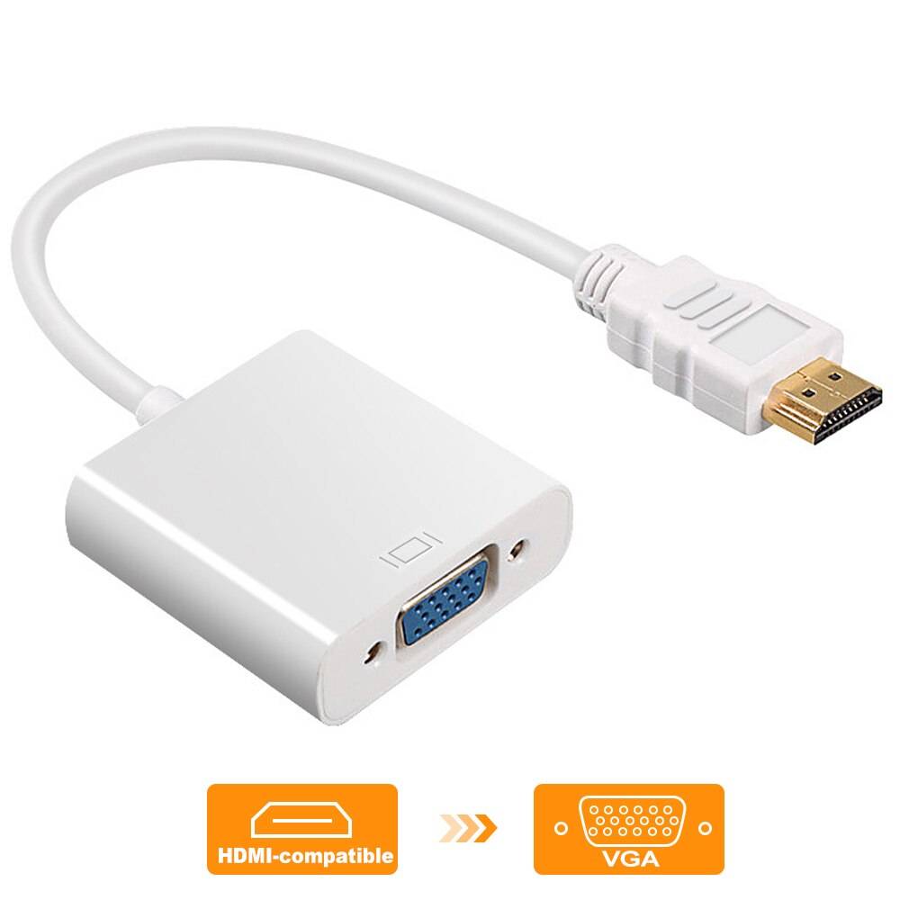 Hdmi-Compatibel Naar Vga Kabel Converter Digitale Analoge Hd 1080P Voor Pc Laptop Tablet Male Naar Vga Famale converter Adapter