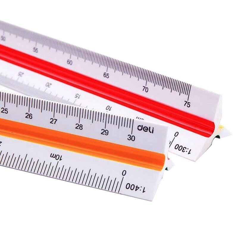 1 Pcs Tri-scale Precision Ruler 8930 Multifunction Foot Drawing Drawing Measurement Tool 30cm