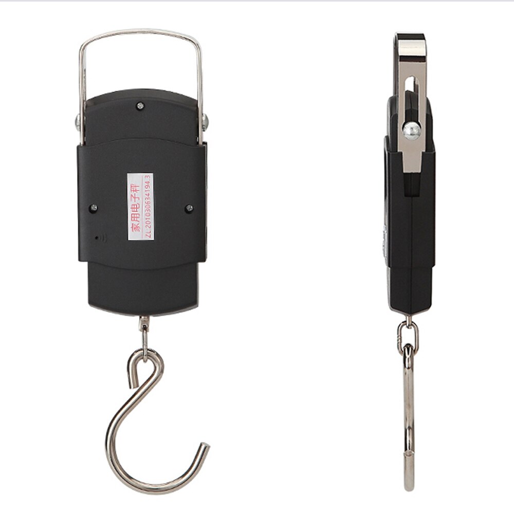 Báscula electrónica portátil recargable WeiHeng WH-A25, báscula de equipaje con pantalla LCD, conversión de múltiples unidades, almacenamiento retráctil