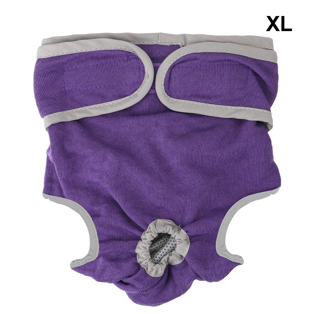 Couche pour chiot de petite taille moyenne, culotte pour chien féminin, sous-vêtements pour animaux de compagnie, fournitures physiologiques, pantalons: Purple (XL)