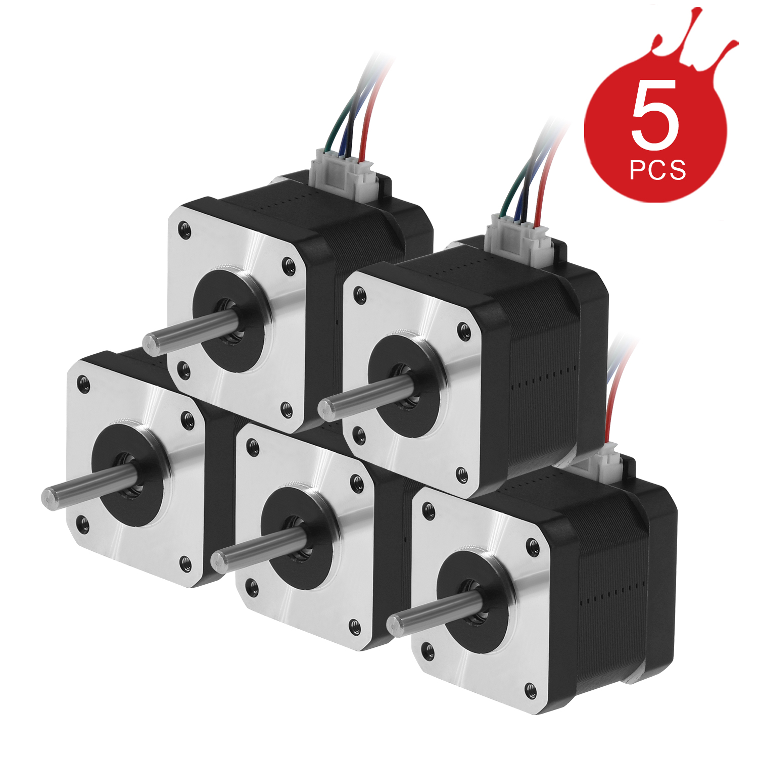 Usongshine 5szt/lot (17HS4401S) V5 V6 4-przewodowy silnik krokowy Nema17 42 silnik Nema 17 42BYGH 1.5A do CNC XYZ do części drukarek 3D