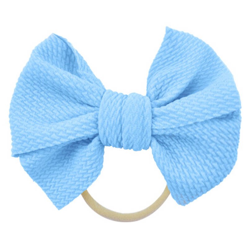 Peuter hoofddoek baby stretch knoop strik meisjes haarband kinderen tulband hoofdband: Lichtblauw