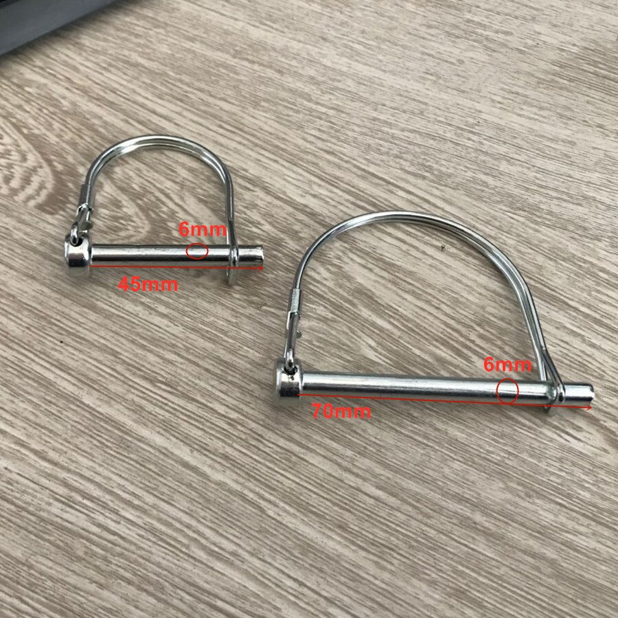 5PCS Spring Carbon Steel PTO Pin Round Arch Wire Shaft Locking Lock Pin Safety Coupler Pin Retainer Farm Trailers Wagons