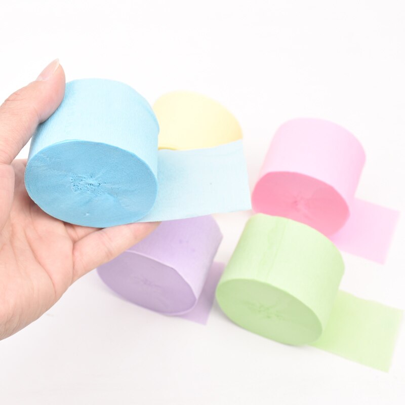 25M Pastel Crepe Streamers Paper Backdrop Pastel Rainbow Unicorn Birthday Party Decoration for Baby Shower Baptism Wedding