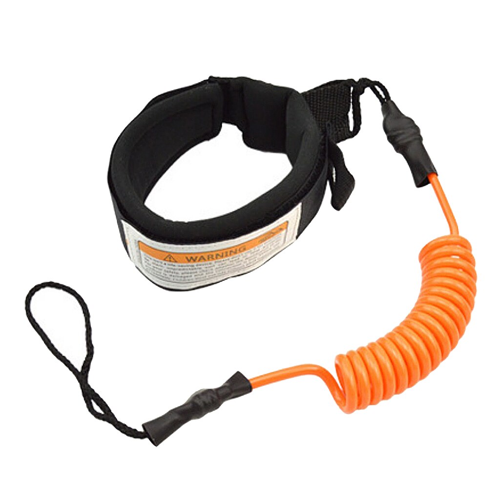 1.6m Surfing Leash Surfboard Bodyboarding Leg Rope SUPs Stand Up Paddle Board Safety Wrist/Ankle Leash: Orange
