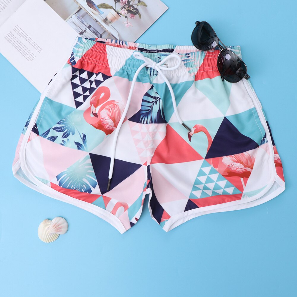 Schnelltrocknende, gemusterte badeshorts, sommershorts, badehosen, strandbekleidung – größe m
