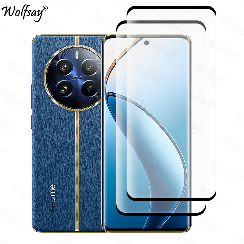 3D Curved Edge Tempered Glass For Realme 12 Pro Screen Protector For Realme12 Pro 12X 12 Pro Plus Glass For Realme 12 Pro Glass: Dark Green / Bundle3