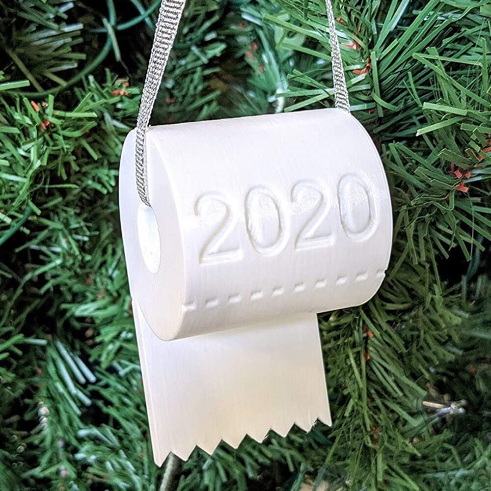 Christmas TOILET PAPER ROLL Tree Ornament Year Decoration Christmas Pendant