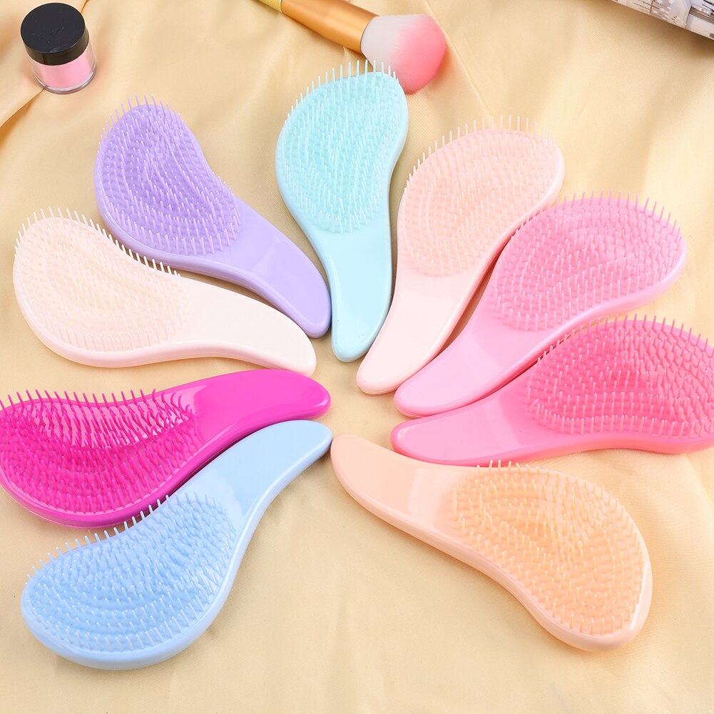 1Pcs Magic Handvat Kam Anti Statische Massage Hair Brush Tangle Ontwarren Douche Massage Haarborstel Kam Salon Hair Styling tool