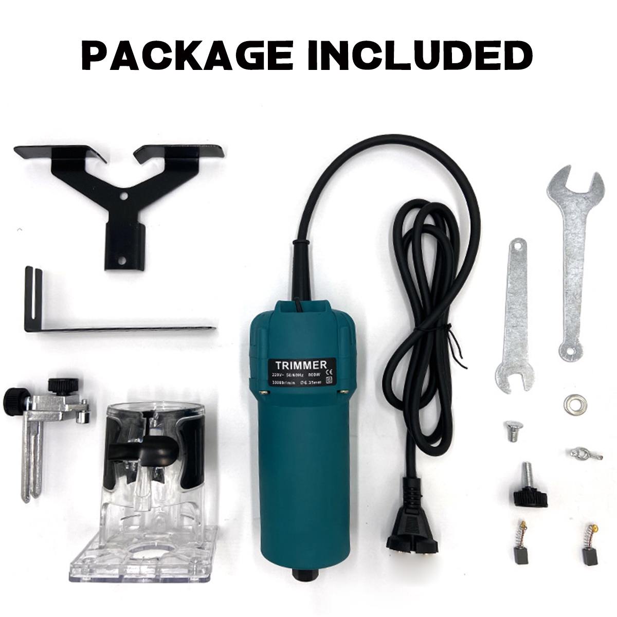 800W Electric Trimmer Wood hand trimmer Engraving Slotting Trimming Carving Machine Router Woodworking edge trimmer EU/AU Plug