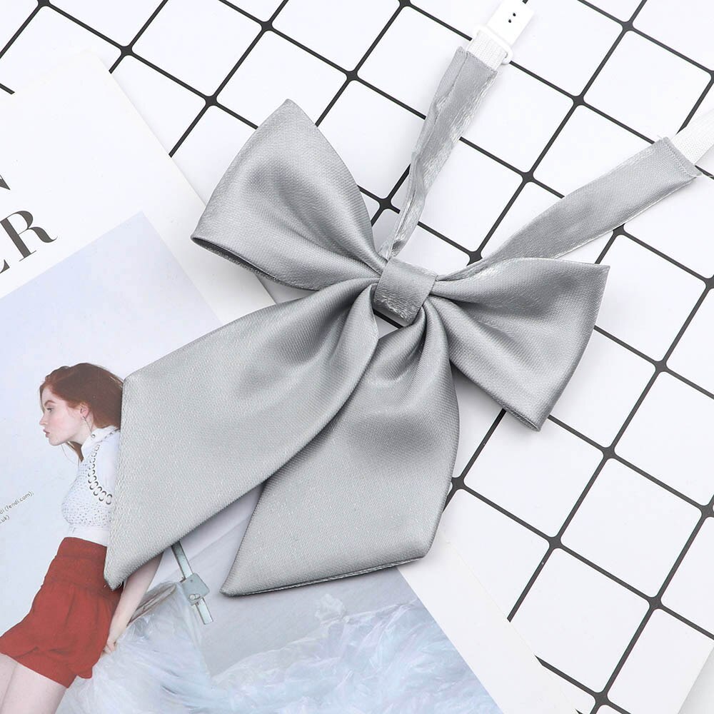 Black Red Woman Bowtie Pretty Solid Color Adjustable Butterfly Bowknot Girls Ladies Wedding Dress Shirt Collar Accessory: 2