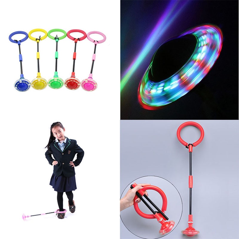 LED-Blitz Rad Überspringen Seil Einzel Fuß Springen Ball freundlicher Erwachsene ÜSpund Spielzeug Fitness glühend Sport Springseil