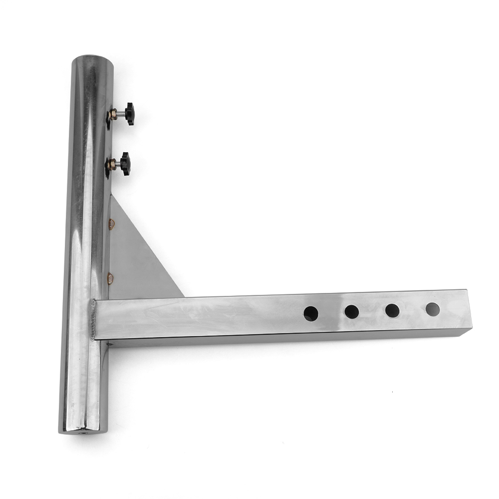 Trekhaak Mount Vlag Houder Vlaggenmast Mount Houder Past Gepoedercoat Trailer Flagstaff Stud Auto: Donkergrijs