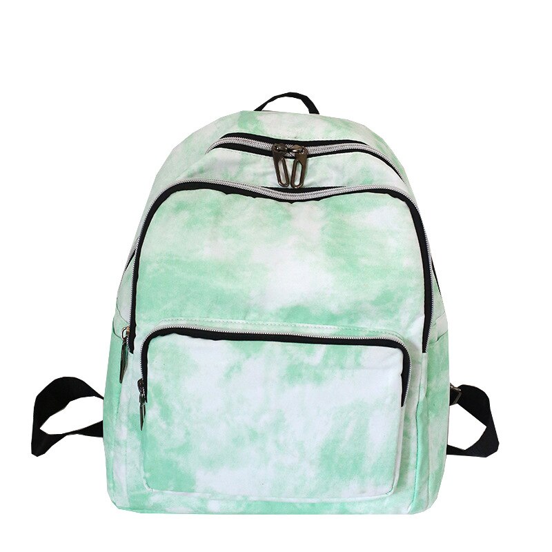 Atinfor Wasserdicht Nylon Frauen binden Farbstoff Kleine Reise Rucksack Teenager Tornister Mädchen Mini Daypack: binden Farbstoff Grün