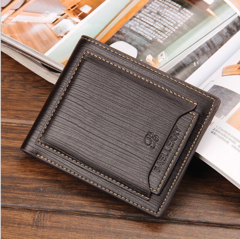 Mens Luxury Soft Leather Wallet Credit Card Coin Holder Purse UK: Brown