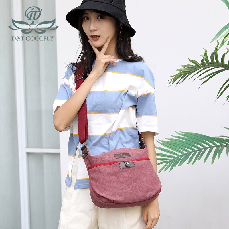 Mode Canvas Schoudertas Vrouwen Casual Waterdichte Hoge-Capaciteit Rits Laptop Pure Kleur School Student Leuke Tassen