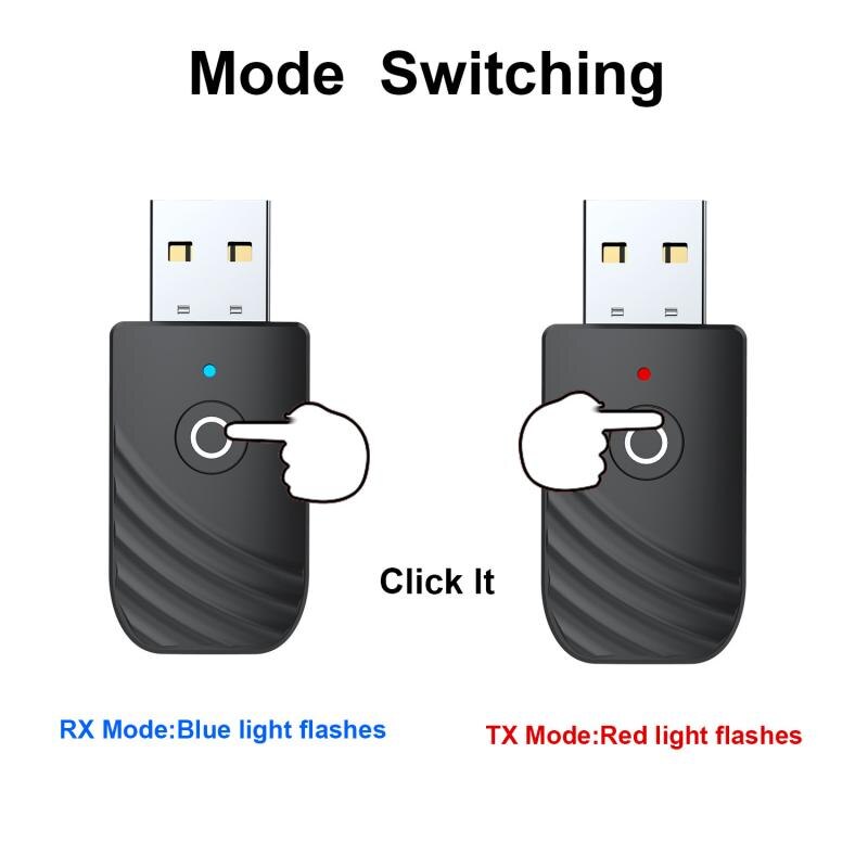 Mini adaptador inalámbrico 3 en 1, Unidad de música estéreo multimodo, AUX, USB, Bluetooth 3,5, transmisor receptor de Audio, 5,0mm