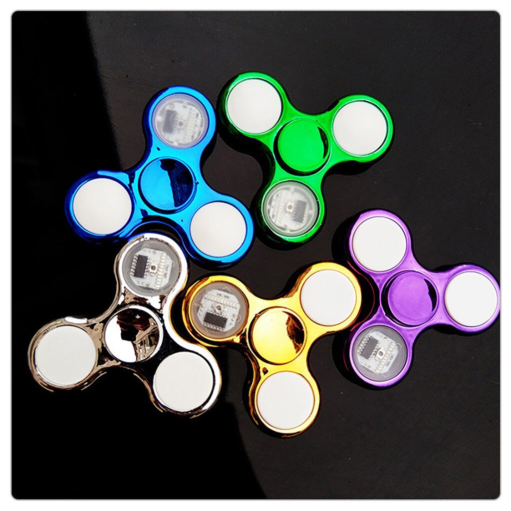 6 Kleuren Led Lichtgevende Fidget Spinner Veranderingen Hand Spinner Golw In Het Donker Stress Relief Speelgoed Voor Kids