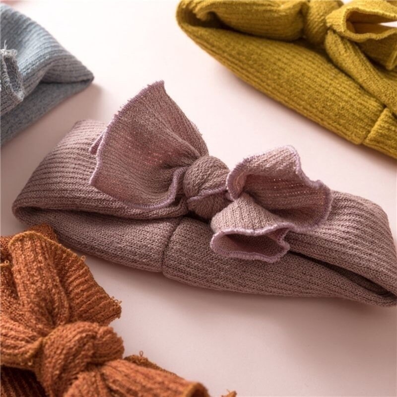 Nuevas niñas bebé niño pequeño turbante sólido banda pelo diadema accesorios para lazos sombreros
