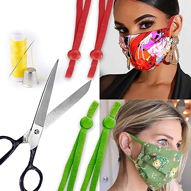 100Pcs Naaien Elastische Band Koord Met Verstelbare Gesp Stretchy Masker Oorhaakje Lanyard Oorbeschermer Touw Diy Maken Levert