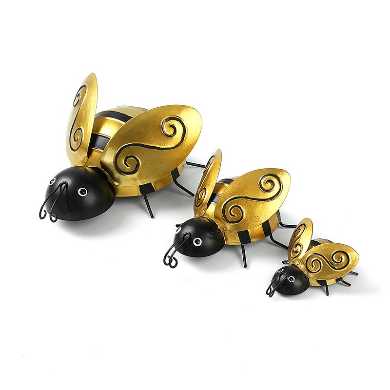 Insect Shape Wall-mounted Decoration Set for Living Room Garden Bees Beetles Ants Hanging Ornaments: B